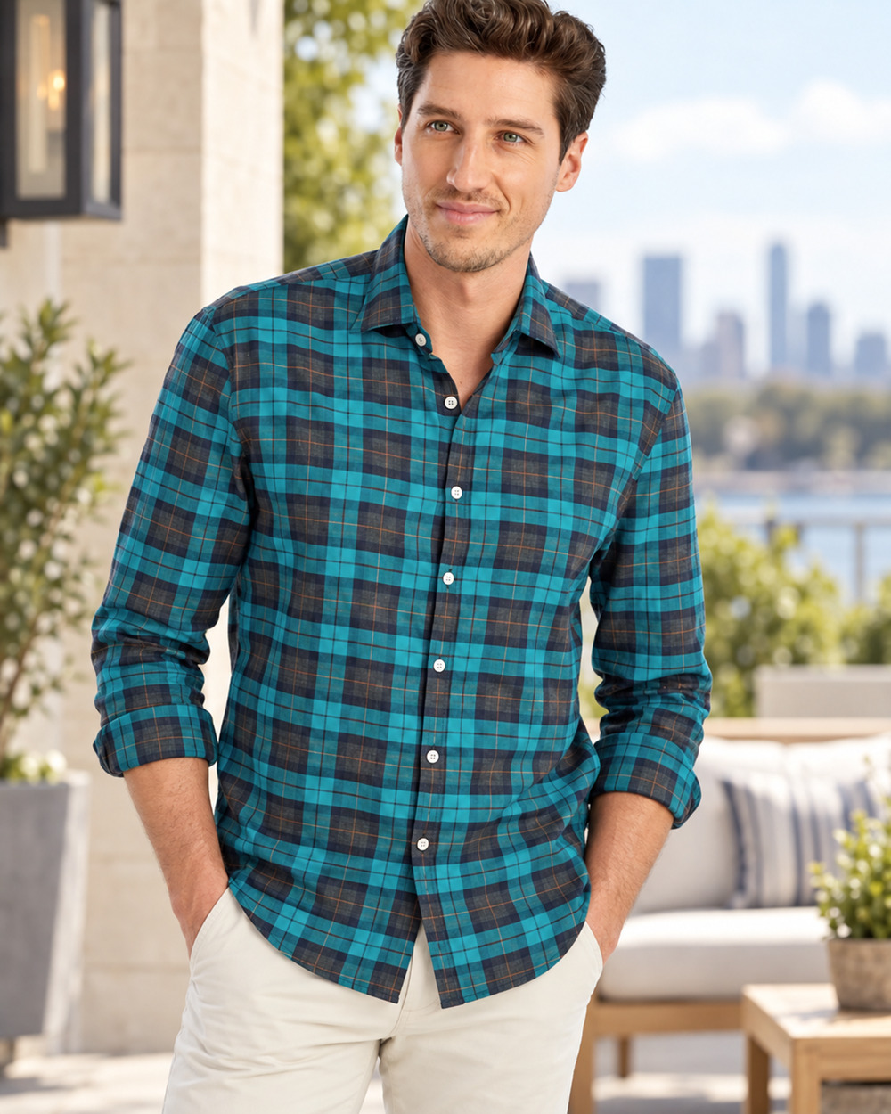 johnnie-O Columbus Amalfi Featherweight Button Up Shirt Small NWT Coastal Cabin